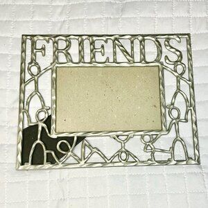 FRIENDS Vintage Twisted Iron Picture Frame with Stick Figure Design